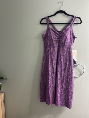 NWT prana Amaya Space-Dye Racerback Sleeveless Athletic Dress with built in bra